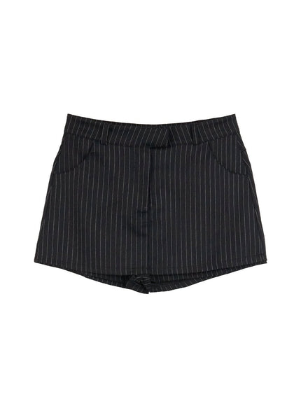 striped-mini-skirt-on408 / Black