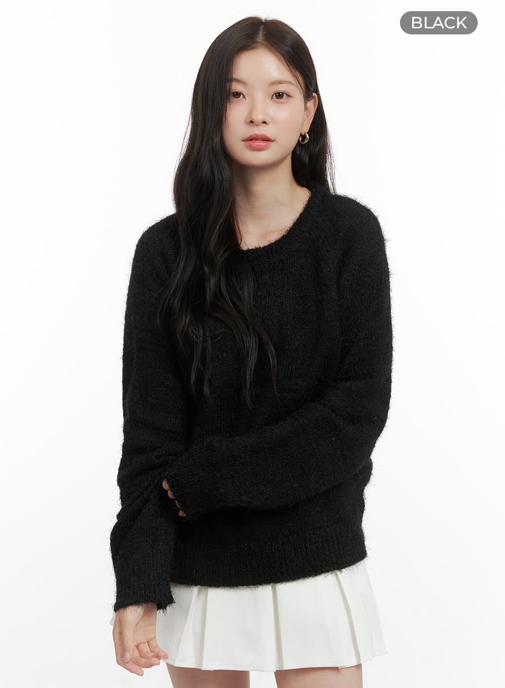 soft-touch-loose-fit-sweater-os423 / Black