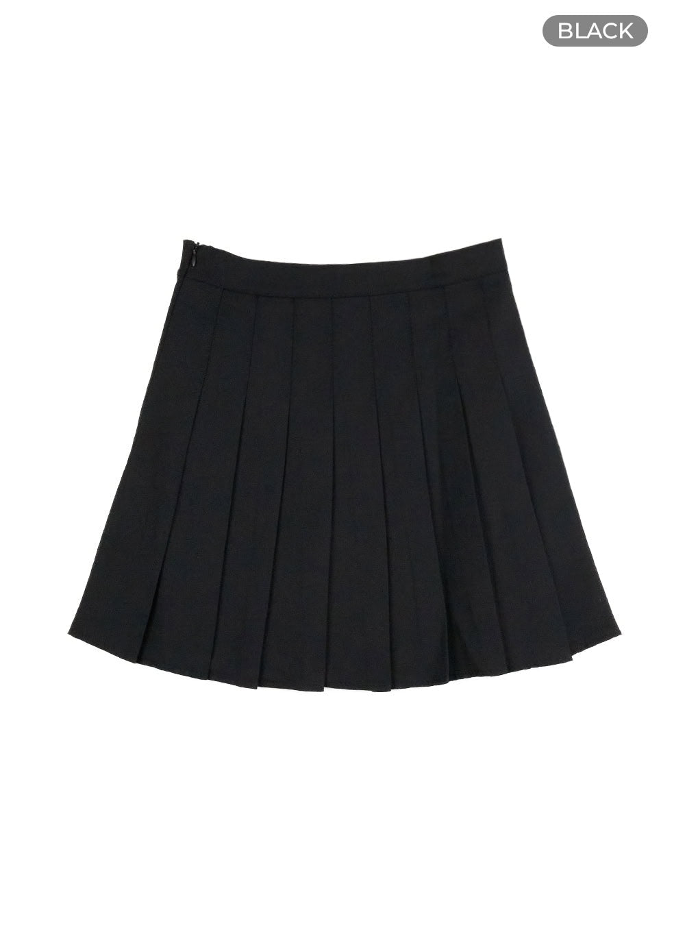 a-line-pleated-mini-skirt-ol411 / Black