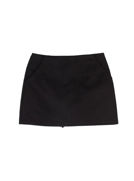 classic-pencil-mini-skirt-cj520 / Black