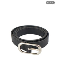 oval-buckle-belt-ou411 / Black