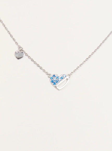 acc-dangling-cubic-necklace-kc1008 / Blue