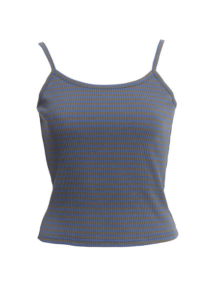 ribbed-stripe-cami-top-ia524 / Blue