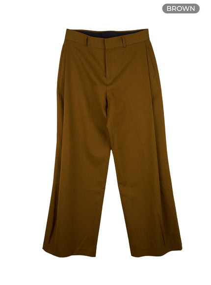 mens-sophisticated-wide-leg-trousers-co408 / Brown