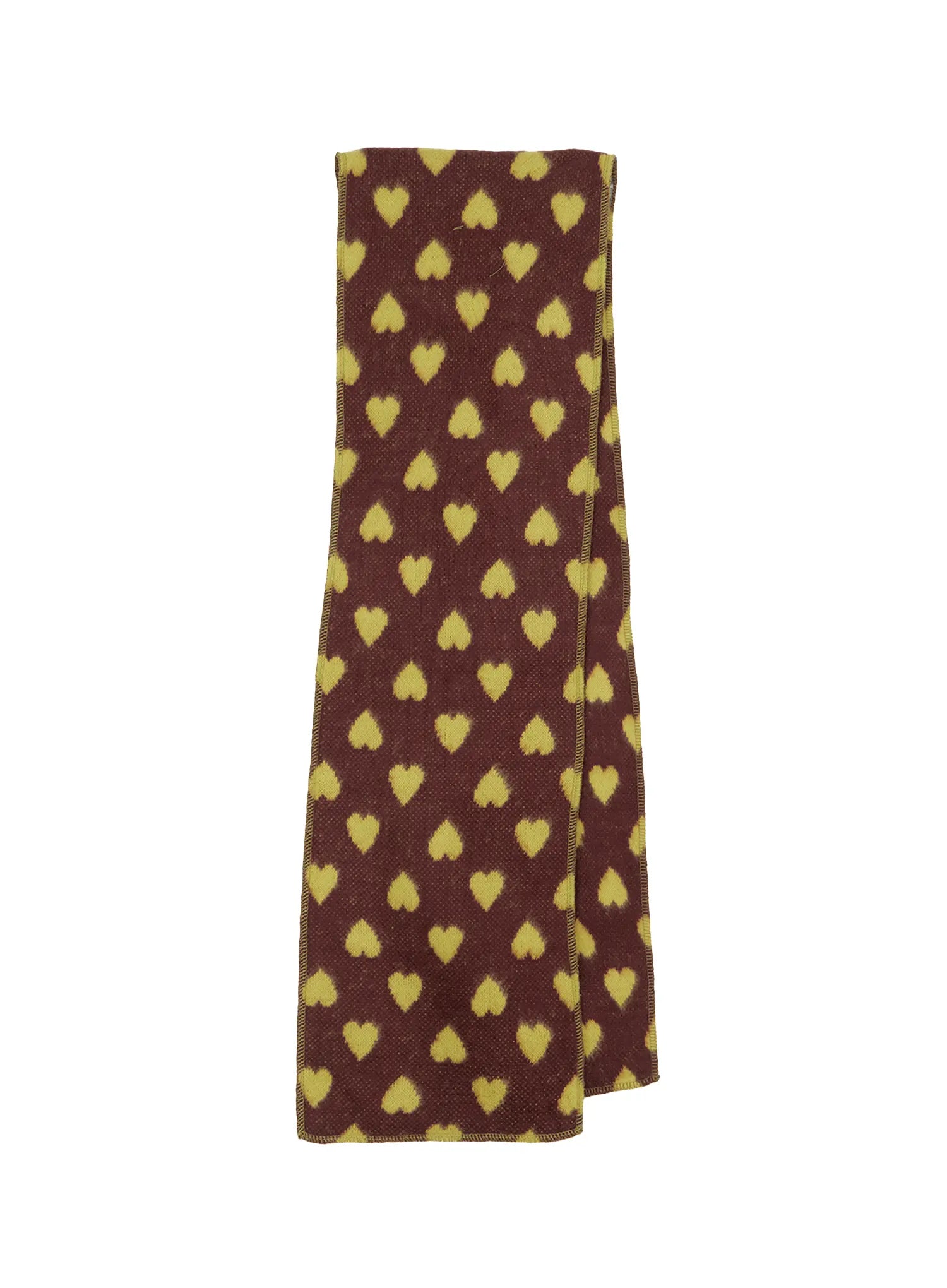 heart-knit-scarf-cn527 / Brown