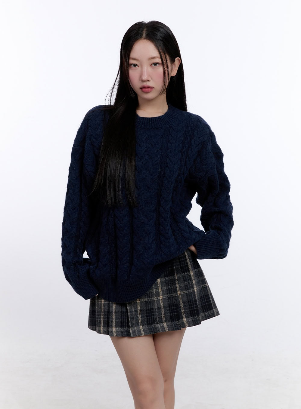 Cozy Cable-Knit Oversized Sweater CJ513