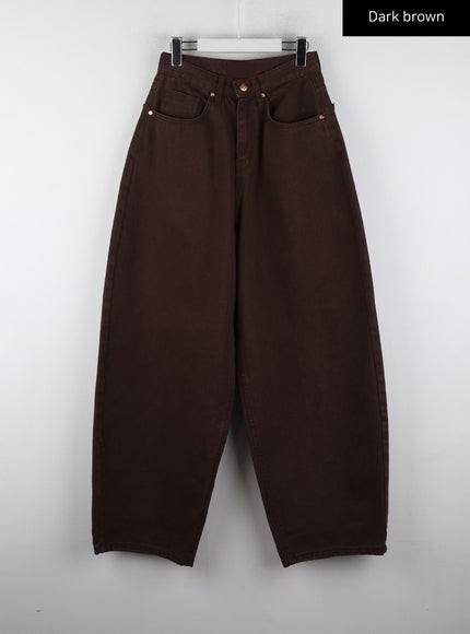 parachute-pants-cd312 / Dark brown