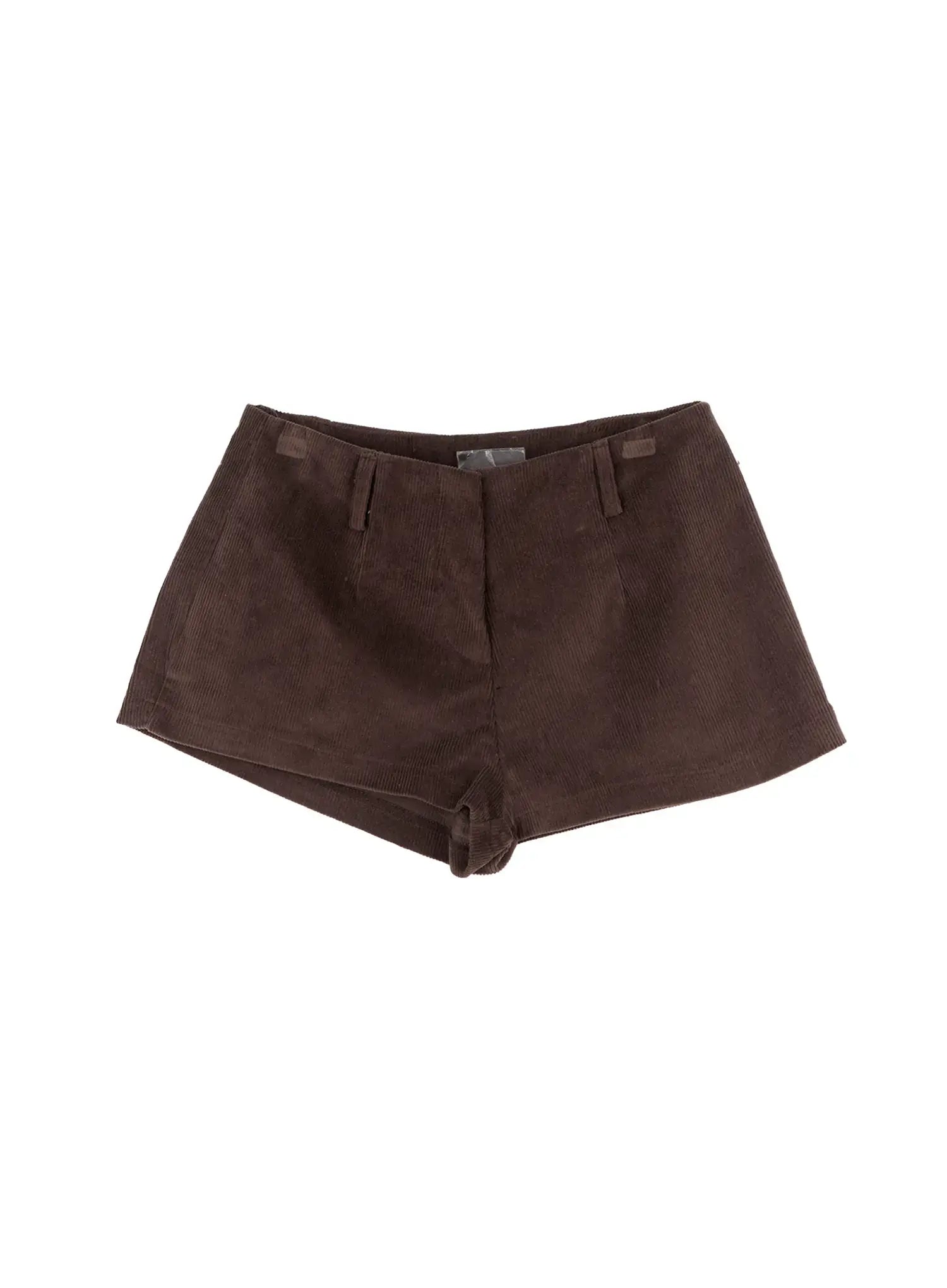 trendy-corduroy-low-rise-shorts-cn528 / Dark brown