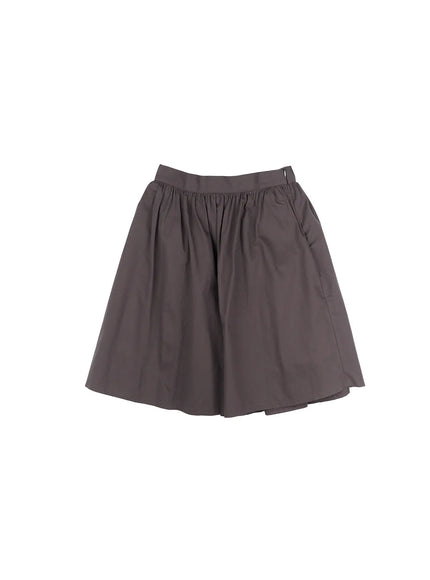 classic-black-midi-skirt / Dark gray