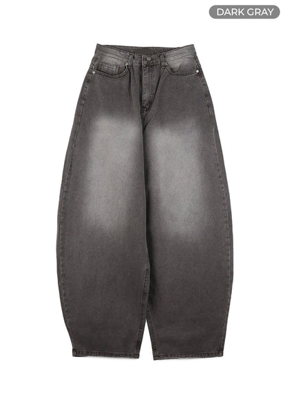 vintage-wide-fit-baggy-jeans-cy407 / Dark gray