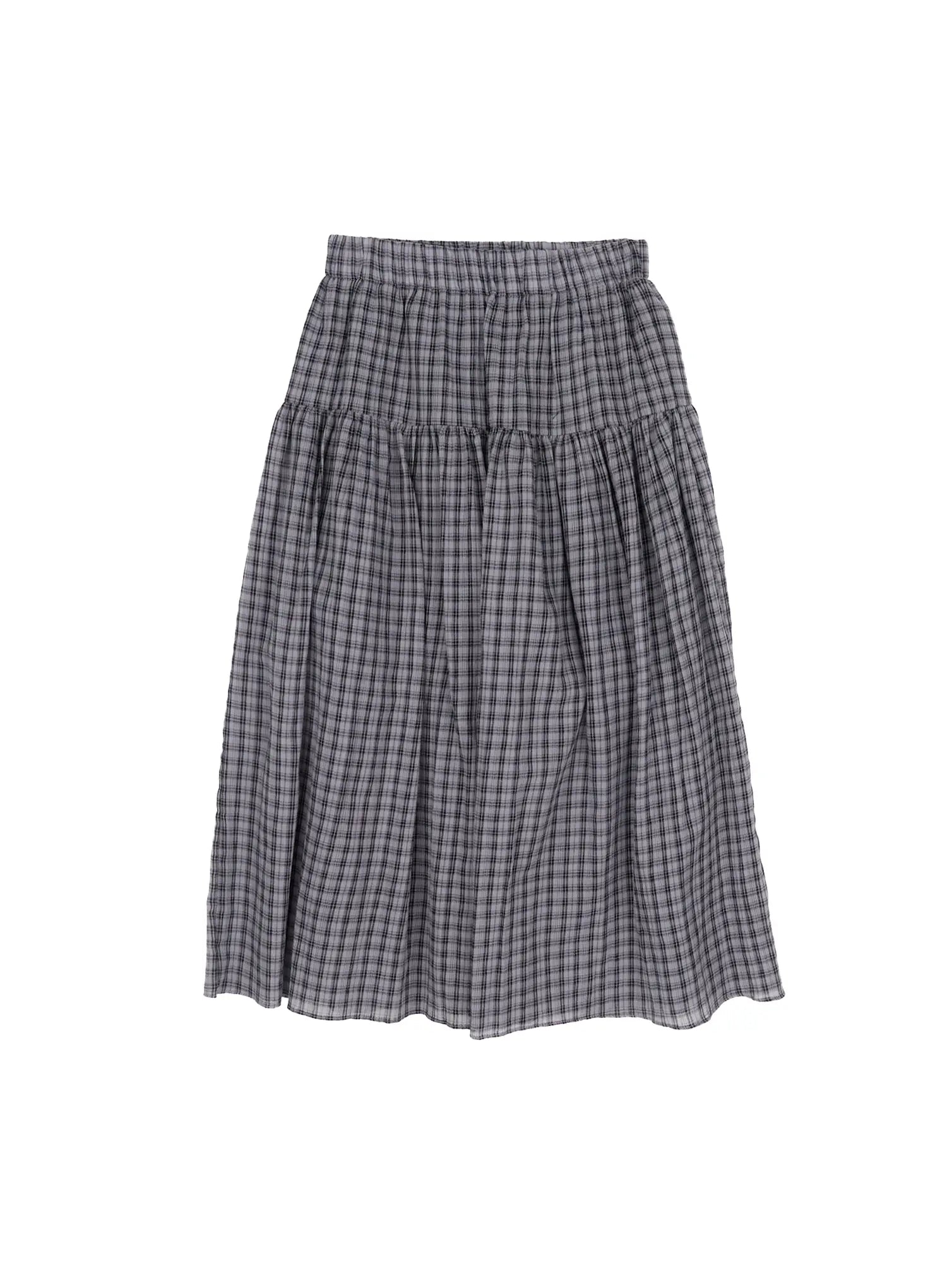 vintage-plaid-midi-skirt-cm513 / Dark gray