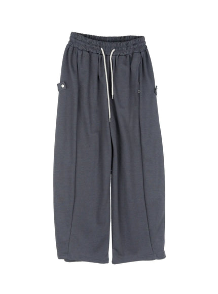 relaxed-fit-wide-leg-sweatpants-cg514 / Dark gray