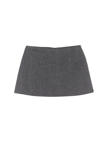 classic-wool-mini-skirt-cn517 / Dark gray