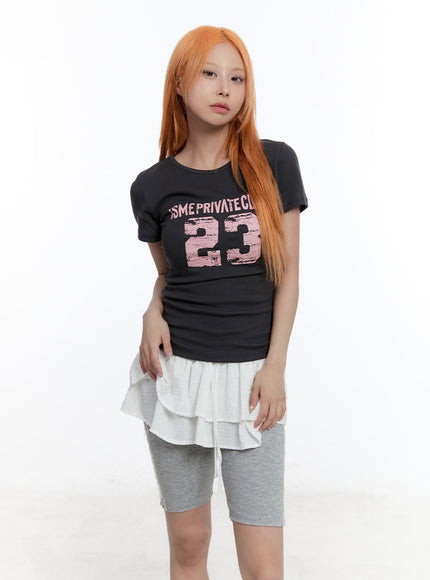 23-graphic-slim-fit-tee-cu502 / Dark gray