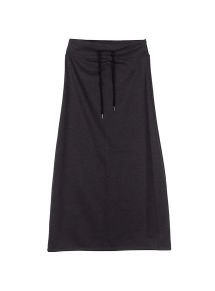 classic-black-maxi-skirt-cg522 / Dark gray