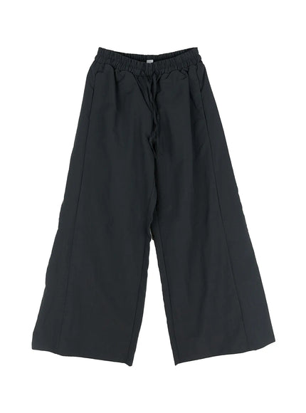 drawstring-wide-leg-pants-cg513 / Dark gray