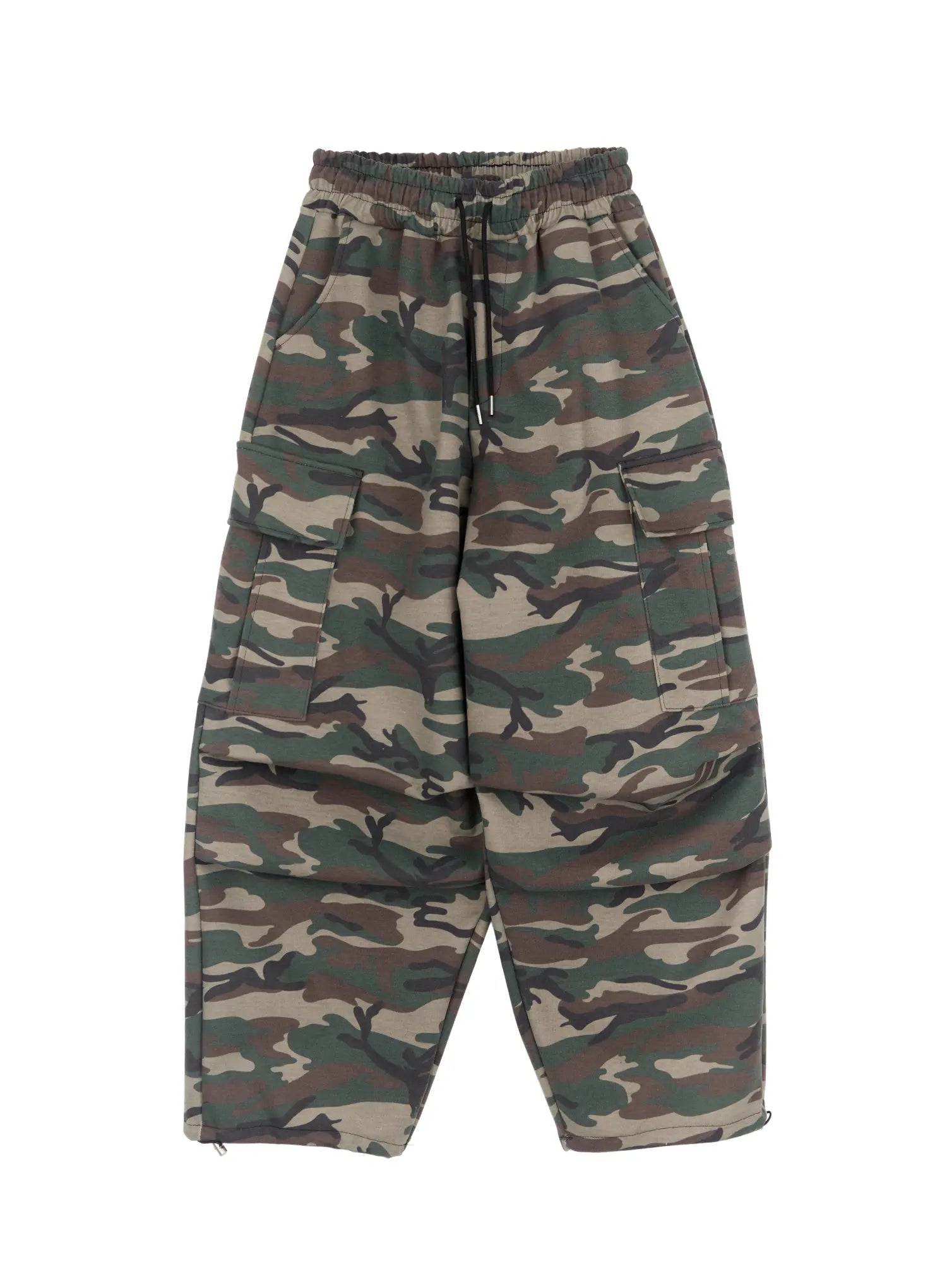 street-style-camo-wide-cargo-pants-cm519 / Dark green