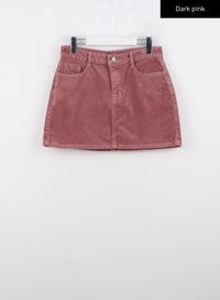 corduroy-mini-skirt-cn315 / Dark pink