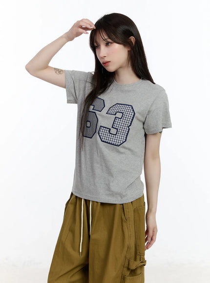 Gingham 63 Graphic Tee CA501