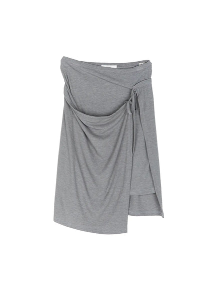 asymmetrical-midi-skirt-cy529 / Gray
