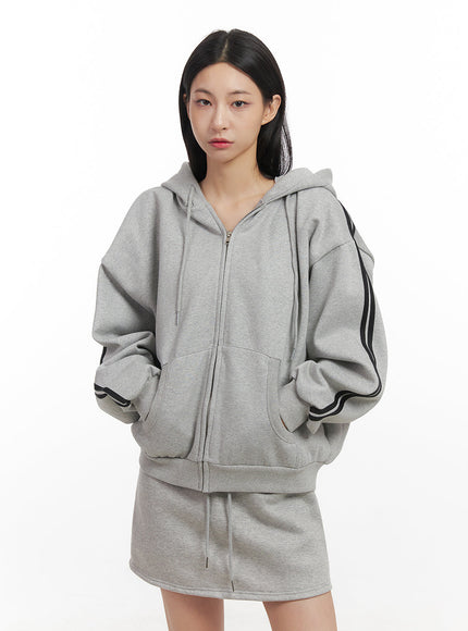 cozycomfort-cotton-zip-up-sweatshirt-cn428 / Gray