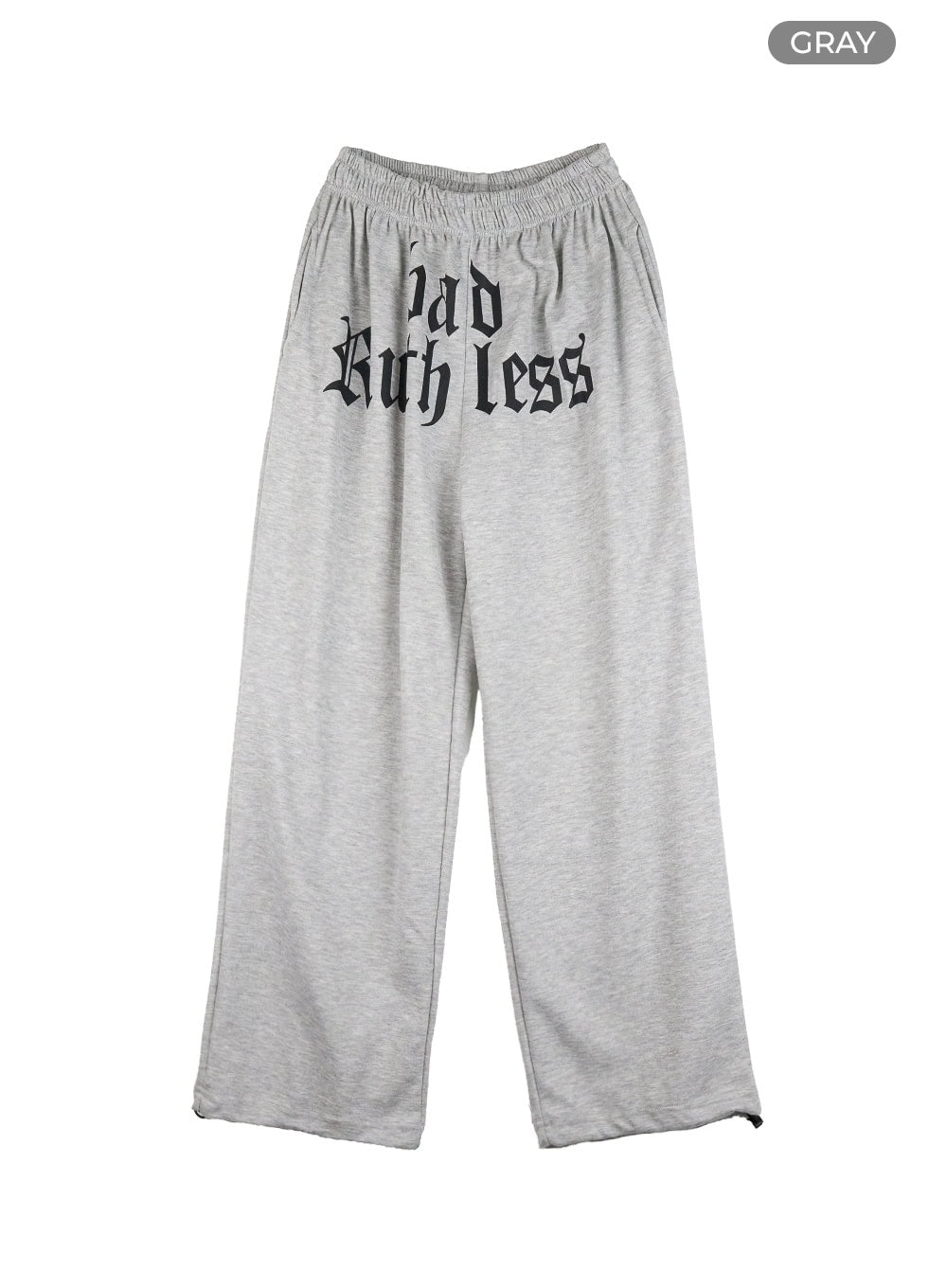 banded-lettering-sweatpants-ol408 / Gray