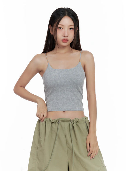 minimalist-ribbed-tank-cl509 / Gray