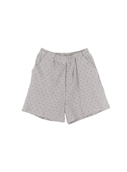 comfy-polka-dot-sweatshorts / Gray