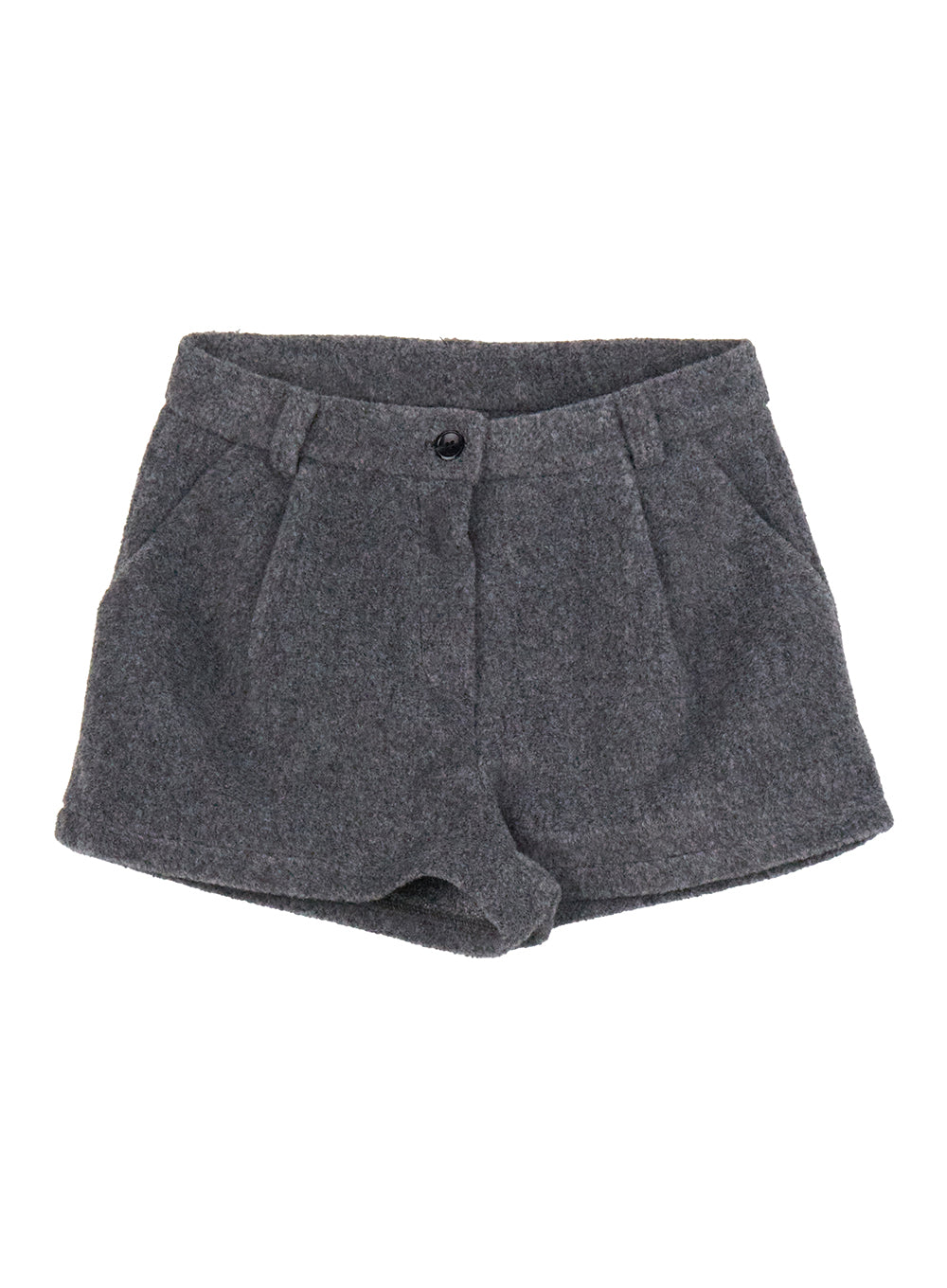 cashmere-blend-wide-fit-shorts-cj507 / Gray