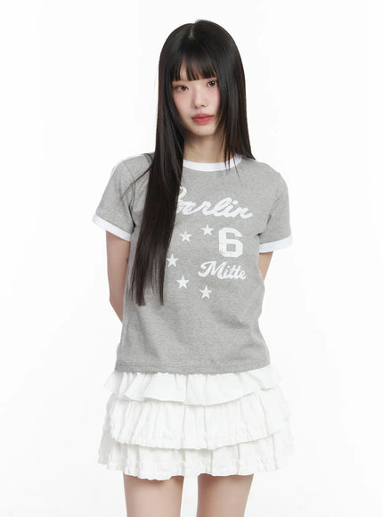 berlin-track-ringer-tee-cm524 / Gray
