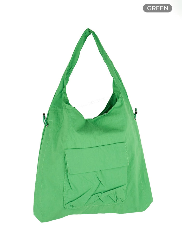 string-pocket-tote-bag-ou411 / Green