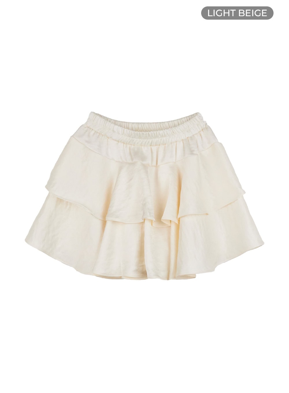 chic-solid-mini-skirt-os416 / Light beige