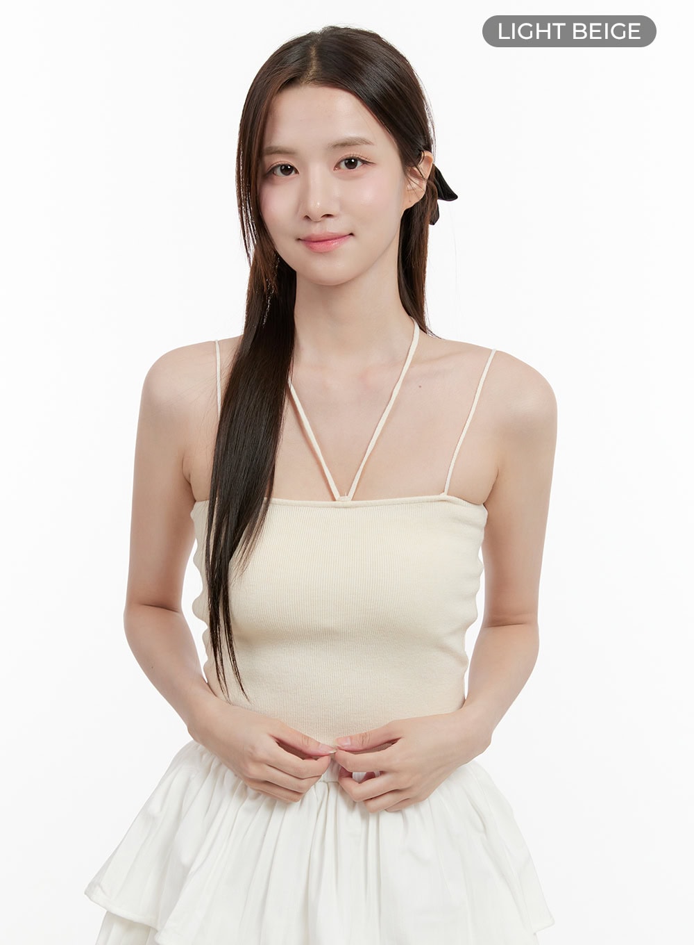 multi-strap-cami-top-og428 / Light beige