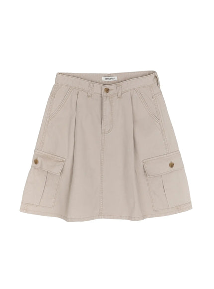 cargo-midi-skirt-cm511 / Light beige