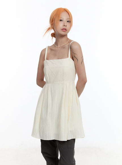 rosy-flare-mini-dress-cy530 / Light beige