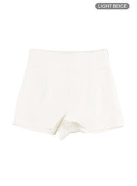 high-waist-slim-fit-shorts-ca409 / Light beige