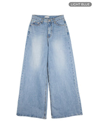 washed-wide-leg-jeans-cl404 / Light blue