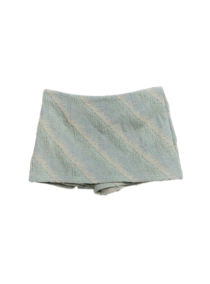 chic-patterned-mini-skort-cf507 / Light blue