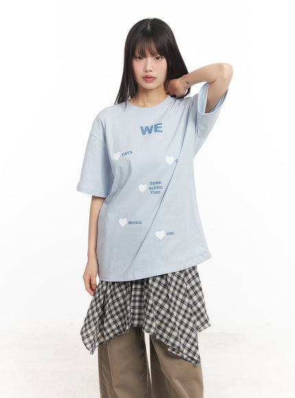oversized-graphic-t-shirt-ca523 / Light blue