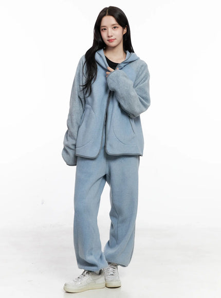 two-tone-hooded-jacket-co522 / Light blue