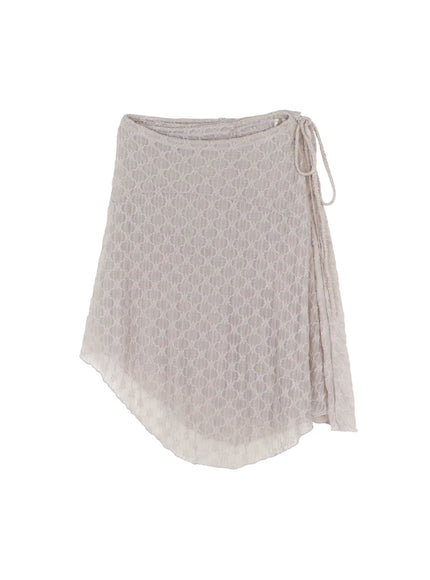 sheer-floral-wrap-midi-skirt-cj526 / Light gray