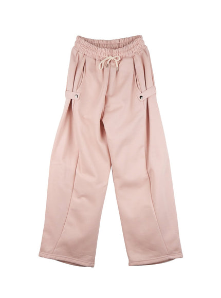 chic-button-detail-sweatpants-od412 / Light pink