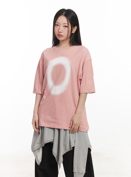 graffiti-oversize-t-shirt-ca521 / Pink