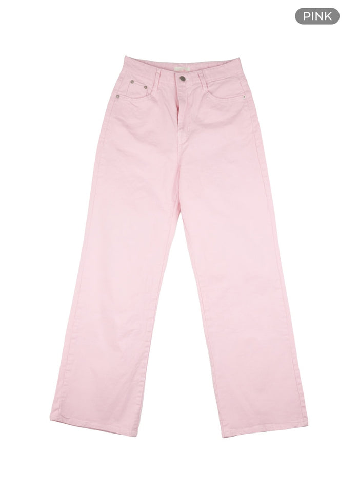 straight-leg-crop-pants-ou428 / Pink