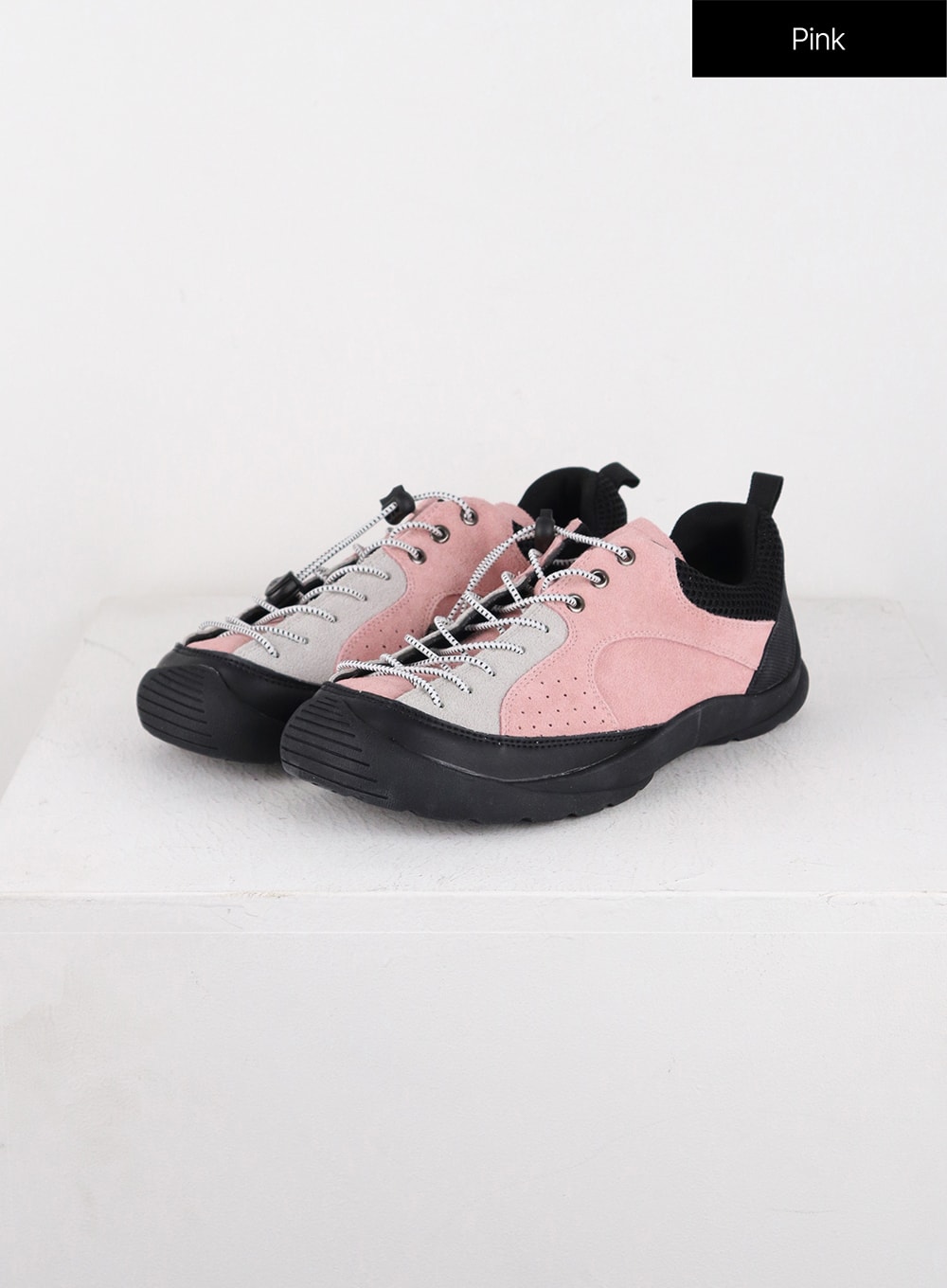 color-block-suede-sneakers-od327 / Pink