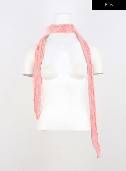 lace-skinny-scarf-cn309 / Pink