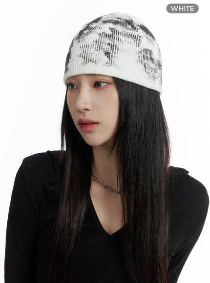 graphic-beanie-cf429 / White