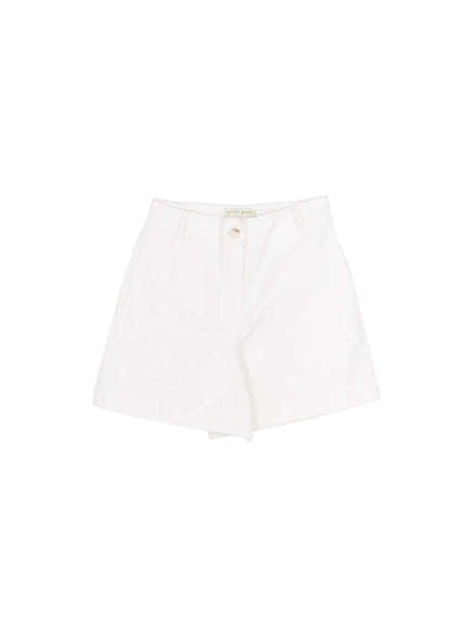 basic-mid-length-shorts-cy522 / White