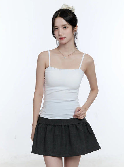 basic-cotton-blend-stretch-cami-cg512 / White