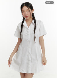 flare-collar-mini-dress-oy413 / White